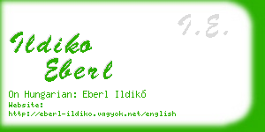 ildiko eberl business card
